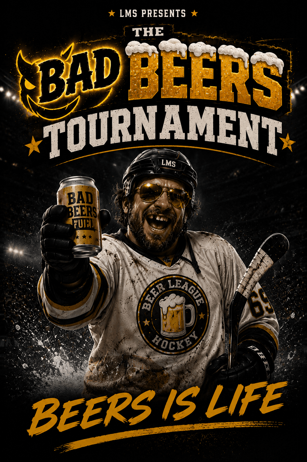 The Bad Beers Tournament poster โ LMS presents a World of Chel event